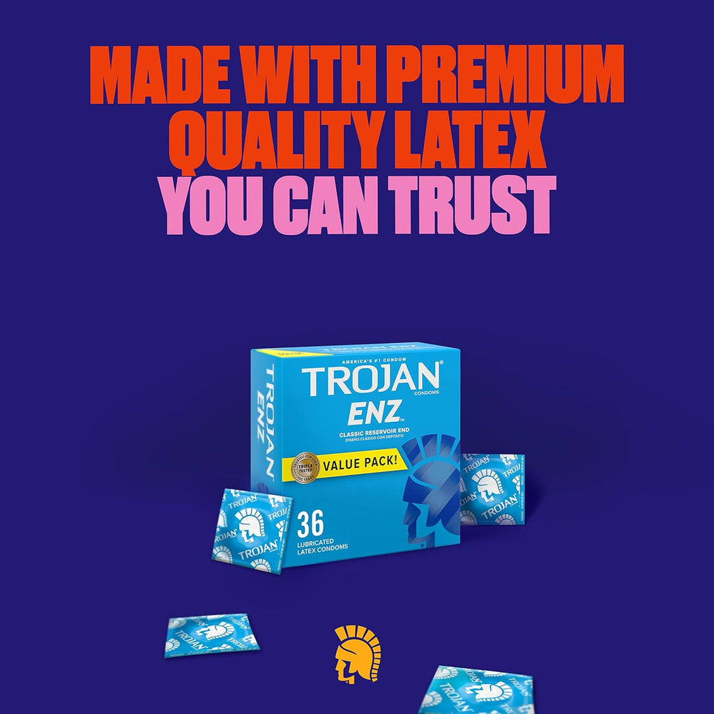 Lubricated Latex Condoms for Contraception and STI Protection, 36 Count X3196