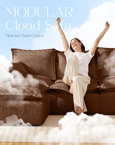 Modular Sectional Sofa with L-Shape Chaise, Deep Seat, No Assembly Required M95554
