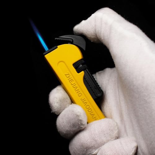 2 Pack Red Black Jet Flame Windproof Lighter, Adjustable Butane Torch N678