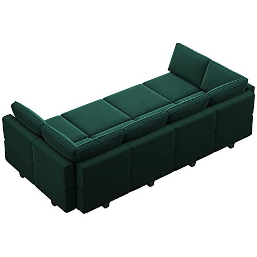 Modular Velvet Sectional Sofa with Chaise Lounge and Storage X4138