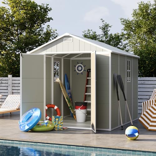 Outdoor Storage Shed 6 x 6 FT Resin Garden Shed with Lockable Door U891