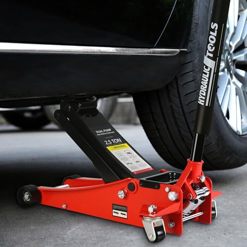 Heavy Duty Hydraulic Floor Jack, Low Profile Steel Racing Jack, 2 Ton Capacity, Blue H1350