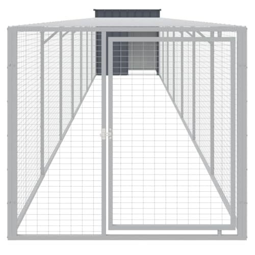 Galvanized Steel Chicken Cage with Extended Run and Protective Roof S804