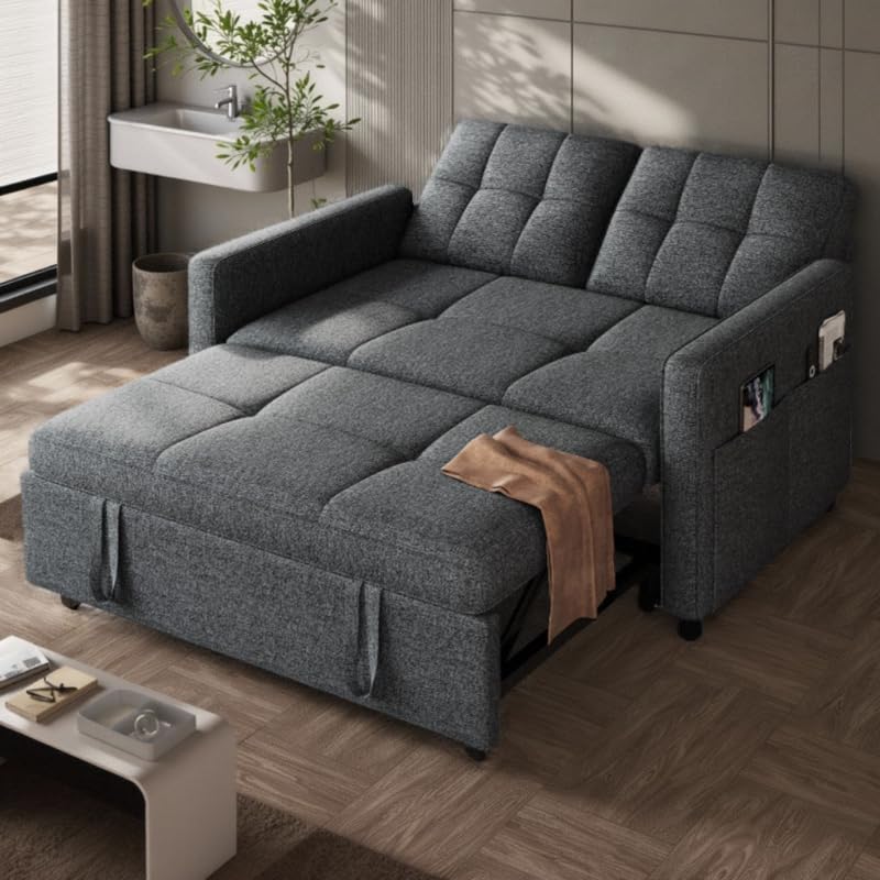 Convertible Sofa Bed 3-in-1 Sleeper with Adjustable Backrest I87565
