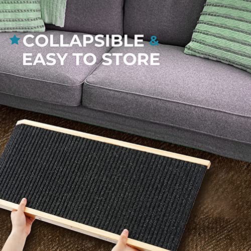 Adjustable Wooden Pet Ramp for Small Dogs, Folding with Non-Slip Carpet Surface B695