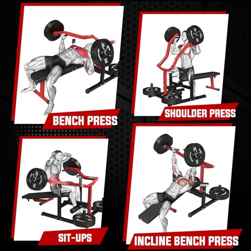 Chest Press Machine with Adjustable Bench for Home Gym Y83811