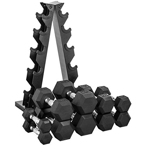 150 LB Dumbbell Set with Rack V1128