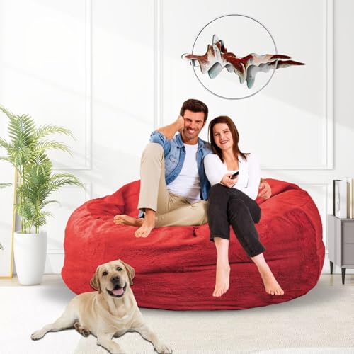 Bean Bag Chair for Adults 3FT, Soft Removable Cover, Light Gray X3039