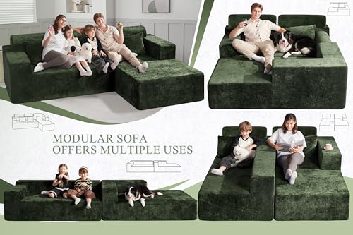 L-Shape Modular Sectional Sofa with Deep Seat, No Assembly Required C597556
