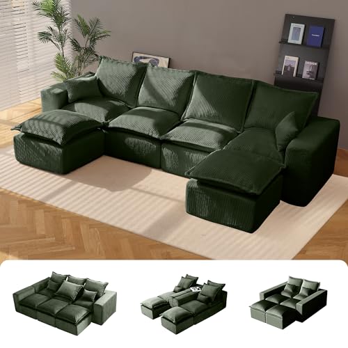 Modular Sectional Sofa with L-Shape Chaise, Deep Seat, No Assembly Required M95554