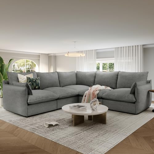 Modular Sectional Sofa, Waterproof Down Filled, Dark Gray C7587