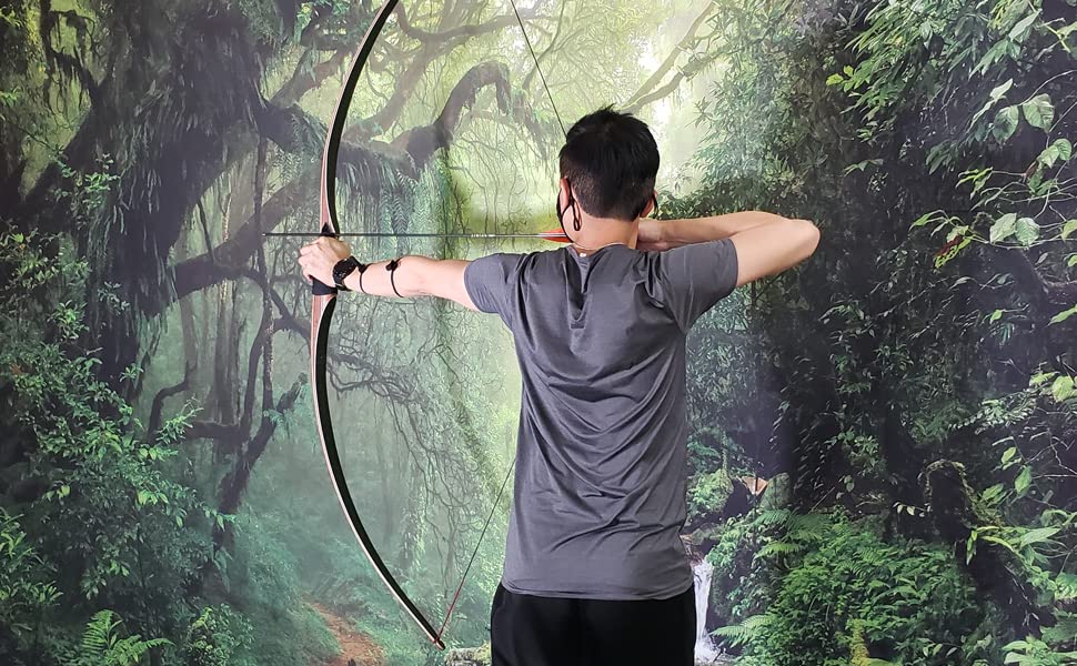 68" Traditional Wood Longbow for Archery Target Hunting Y428132