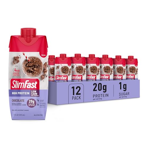 Protein Shake, Chocolate, 20g Protein, Meal Replacement, 12 Count B226310