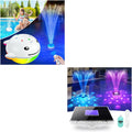 Floating Pool Fountain with Lights,2024 Upgraded Rechargeable Pool Water Fountain with Remote,Solar Pool Fountain,above/Inground Pool Fountain Lights,2024 Upgraded Large Solar Pool Fountain