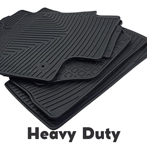 3D All-Weather Floor Mats for 2018-2024 Toyota Camry, Front & 2nd Row, Black O284