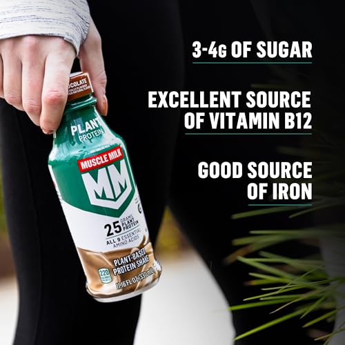 Plant Based Protein Shake, Vanilla Caramel, 11.16 Fl Oz (Pack of 12) Q159330