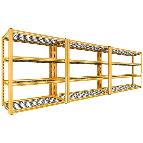 40" W Garage Shelving 2240 LBS Storage Shelves Adjustable Metal Heavy Duty 4 Tier R5651