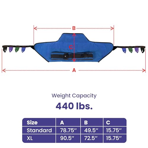 Sit to Stand Lift Sling - Universal Compatibility - 44" W x 15" L F3083