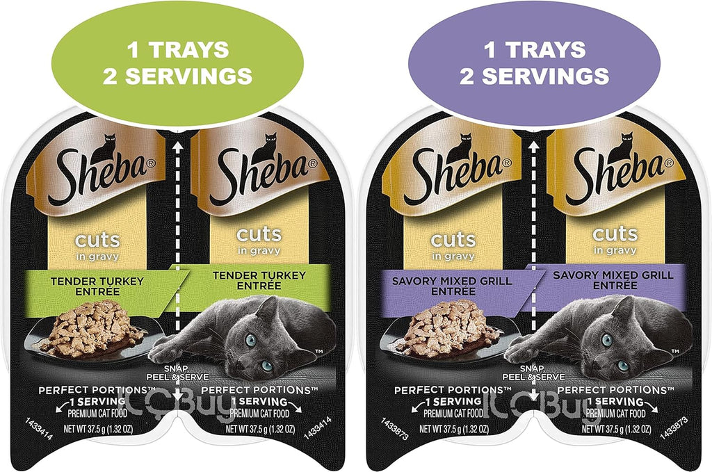 Assorted Cuts in Gravy and Pate Cat Food Trays with Toy and Booklet I14492