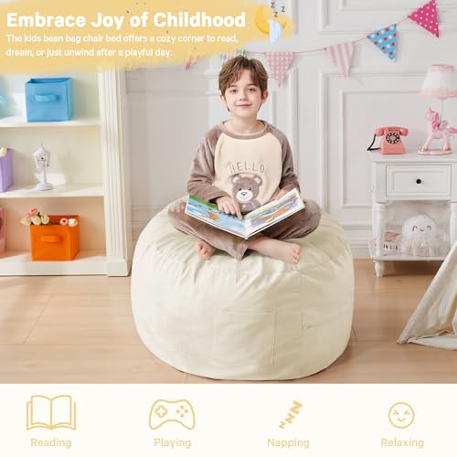 Giant Bean Bag Chair Convertible Bed with Microfiber Cover X2136