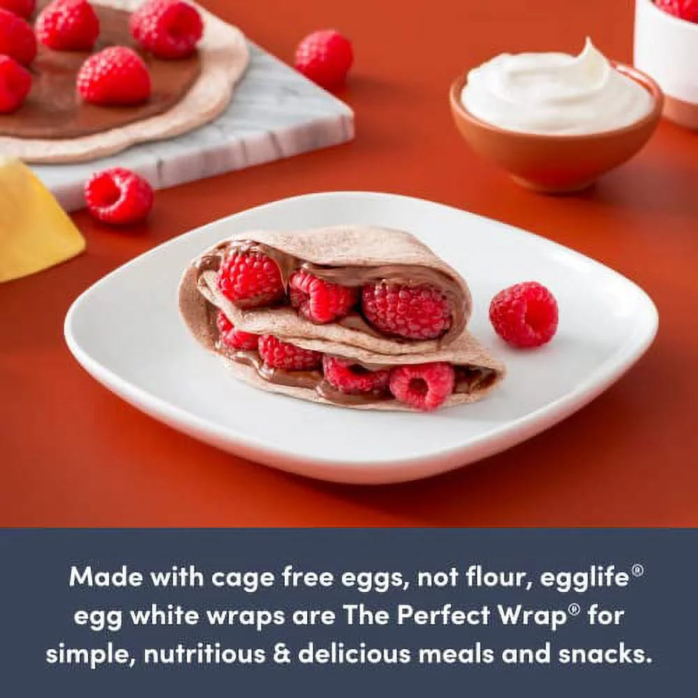 Egg white wraps, Sweet Cinnamon, 72 Total Wraps, Gluten Free, Keto Friendly D612