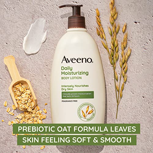 Fragrance-Free Daily Moisturizing Lotion with Prebiotic Oat for Dry Skin, 18 fl. oz L4839