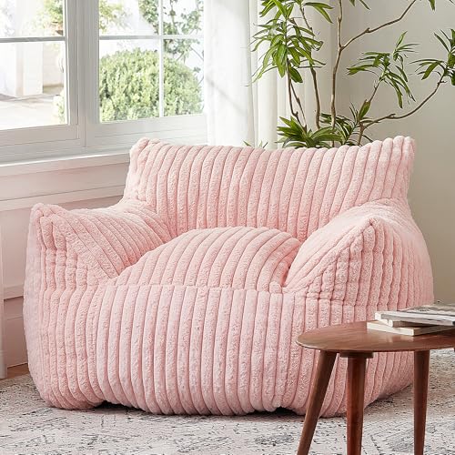 Plush Bean Bag Chair with Armrests for Adults and Teens M473