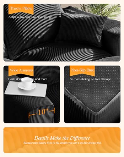 Modular Sectional Sofa with L-Shape Chaise, Deep Seat, No Assembly Required M95554