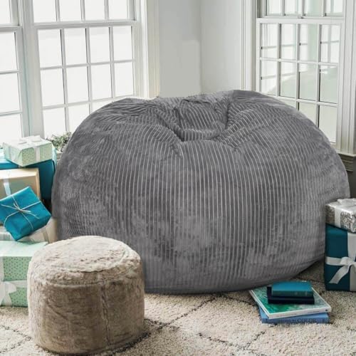 Faux Fur Bean Bag Chair for Adults with Filling Q65946