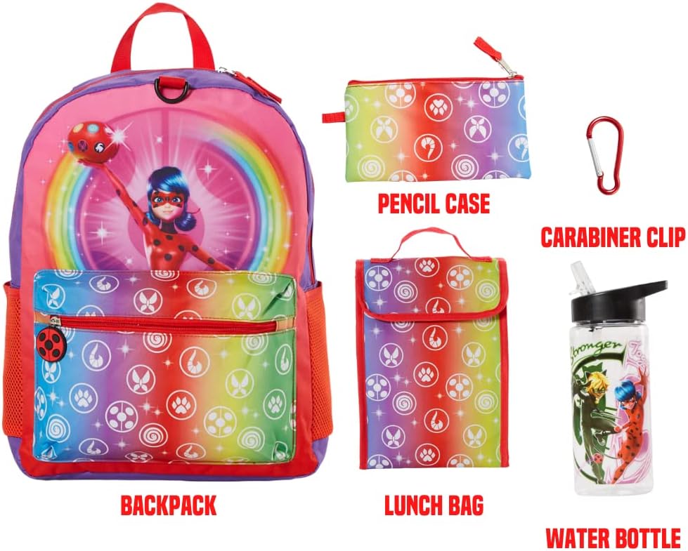 16 inch Girls Backpack Set with Lunch Bag, 5 Piece Z6513
