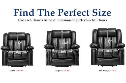Power Lift Recliner Chair for Elderly with Heat and Massage, Adjustable Positions, Dark Brown P618617