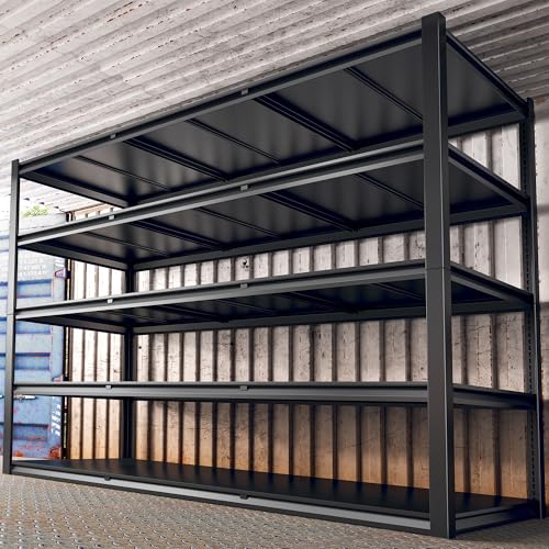 60" W Garage Shelving, 5-Tier Heavy Duty Metal Storage Shelves B8137