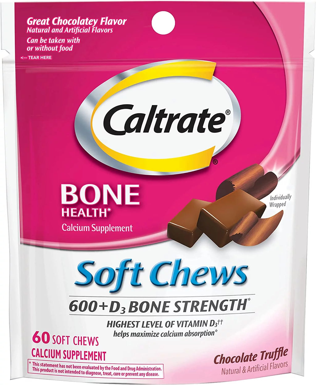 Calcium & Vitamin D Soft Chews, Chocolate Truffle, 60 Count N16729