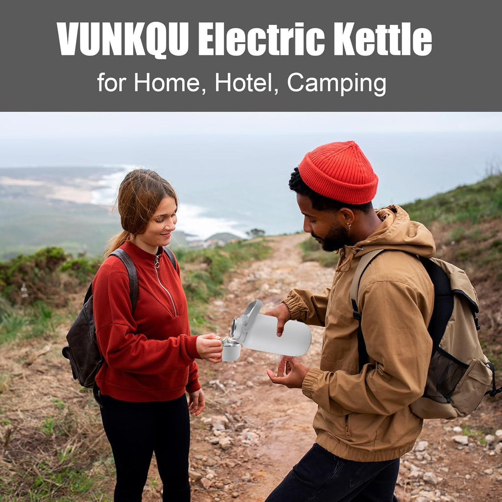 Portable Travel Electric Kettle, 1L with Temperature Control and LCD Display W744709