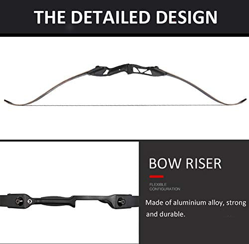 56" Takedown Hunting Recurve Bow Metal Riser Right Hand F6973