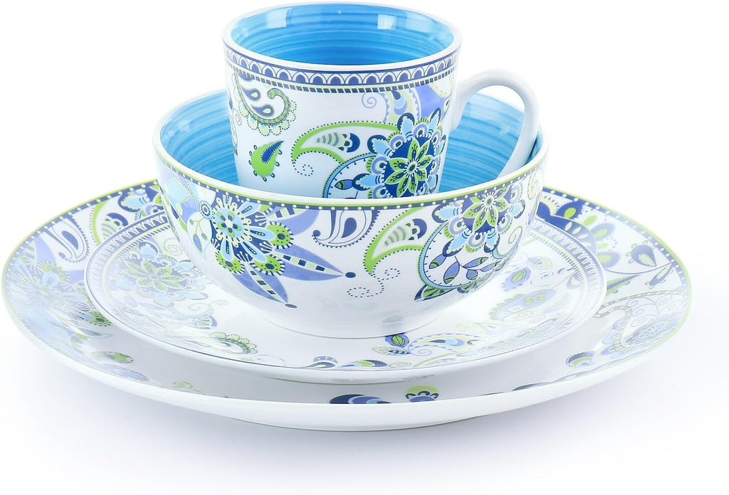16 Piece Round Porcelain Dinnerware Set C9948