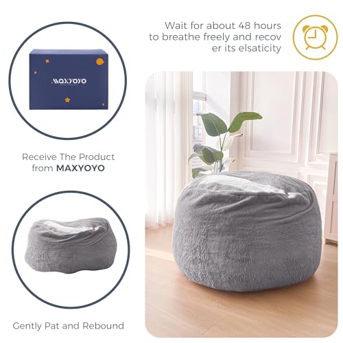 Giant Bean Bag Chair Bed for Adults, Convertible Floor Sofa Mattress R473823