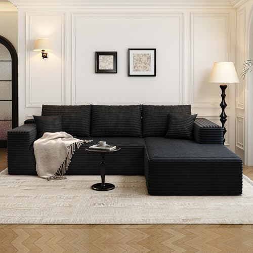 Modular Sectional Sofa with Ottoman, U-Shaped Deep Seat Couch for Living Room O870