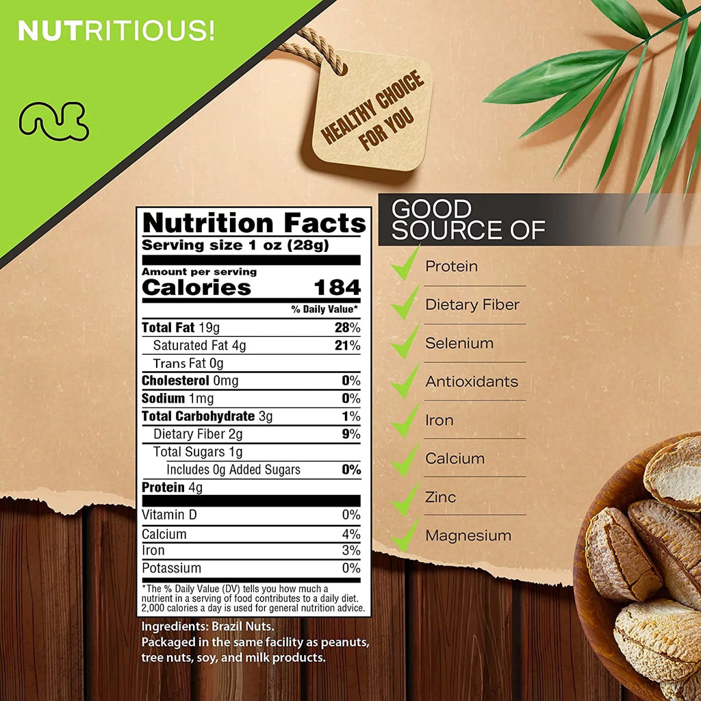 Raw Brazil Nuts In Shell, Whole, 48oz L57947