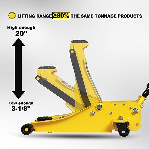 2.5 Ton Trolley Jack with Carrying Case Hydraulic Low Profile Floor Jack for Cars C877326