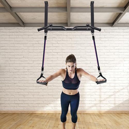 32" Ceiling Mounted Pull Up Bar with Punching Bag Hanger J661626