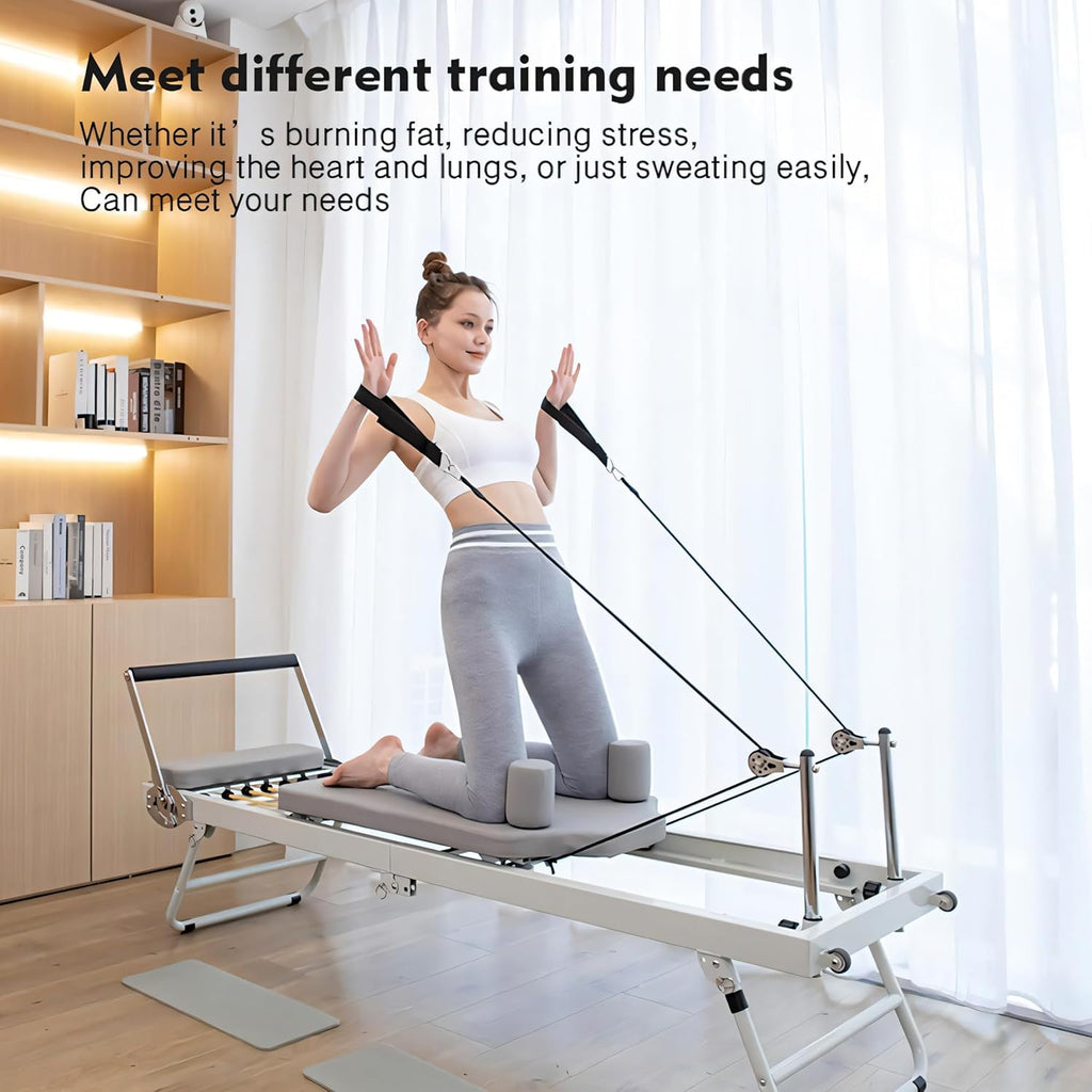 Foldable Pilates Reformer for Home and Gym Workout K708826