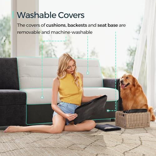 Modular Sectional Sofa with Storage, U Shaped Couch, Blue Y4358