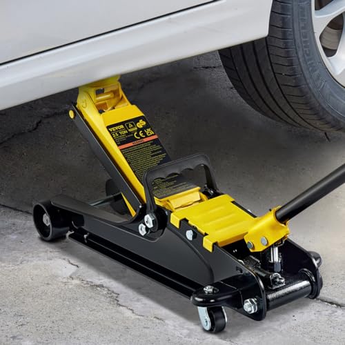 Low Profile Steel Racing Floor Jack with Single Piston Lift Pump O83943