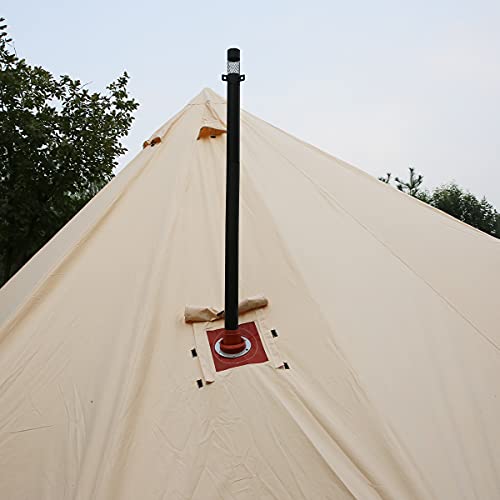 4 Season Large Waterproof Cotton Canvas Bell Tent with Stove Jack Hole G612