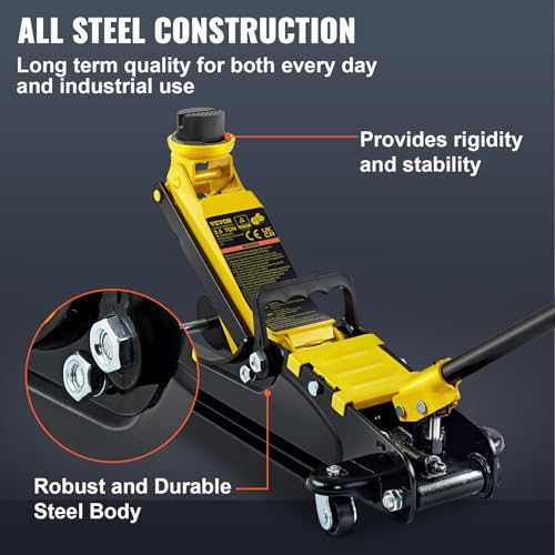 Low Profile Steel Racing Floor Jack with Single Piston Lift Pump O83943