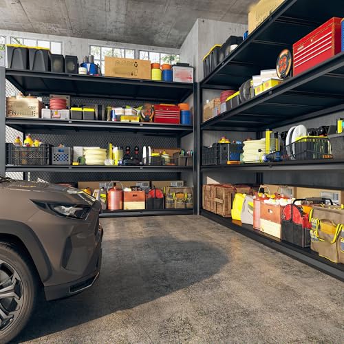 60" W Garage Shelving, 5-Tier Heavy Duty Metal Storage Shelves B8137