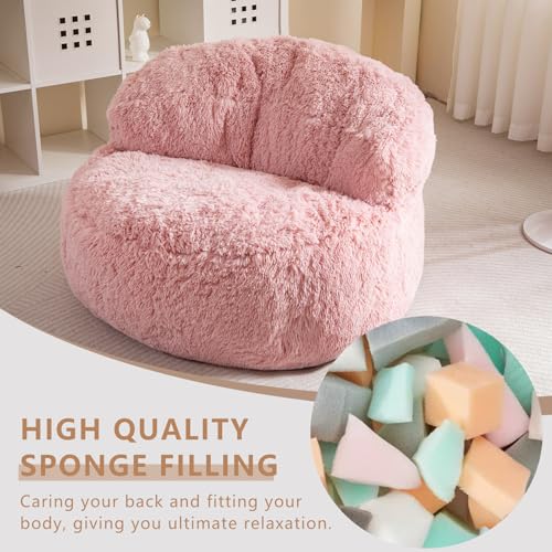 Giant Faux Fur Bean Bag Chair for Adults with Filler T74545