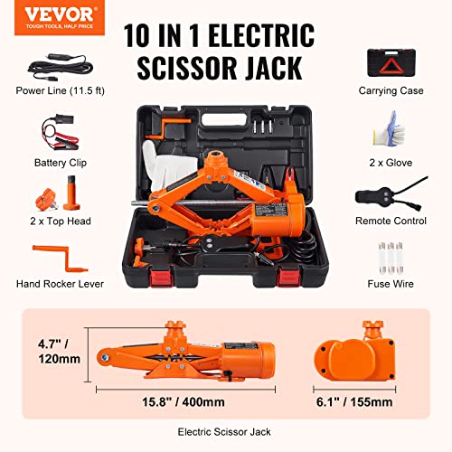 Electric Car Jack 3 Ton 12V Scissor Jack with Remote Control for Sedan SUV Truck V682