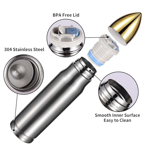 304 Stainless Steel 17 oz Vacuum Insulated Water Bottle Travel Mug F259